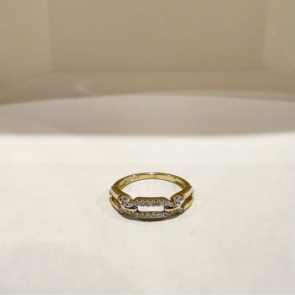 NEW Solid 10K Gold Natural Diamond Ring